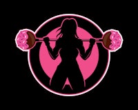 a silhouette of a woman lifting a barbell